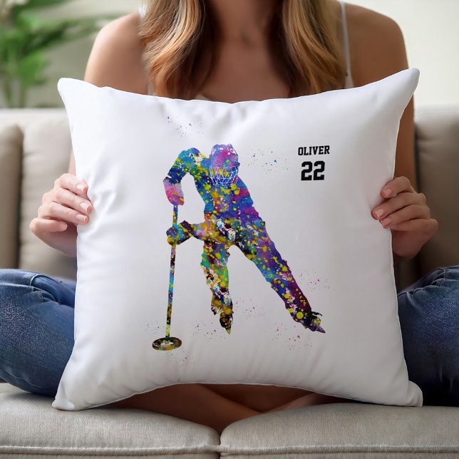 Male Ringette Player Cushion (Creator Uploaded)