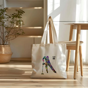 Male Ringette Player Tote Bag