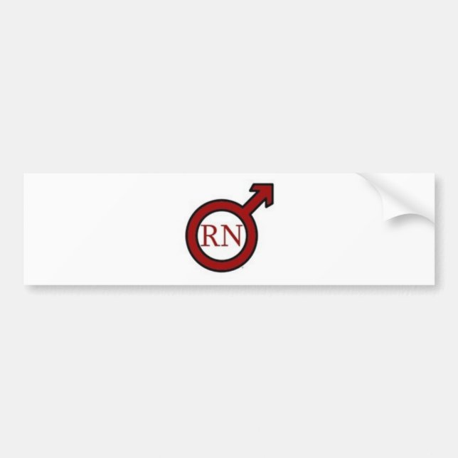 Male RN Bumper Sticker (Front)