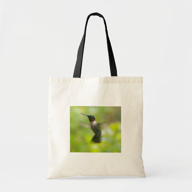 Male Ruby Throat Hummingbird Tote Bag (Front)