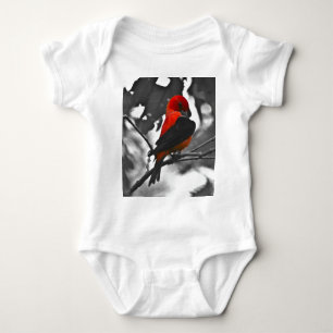 Male Scarlet Tanager Baby Bodysuit