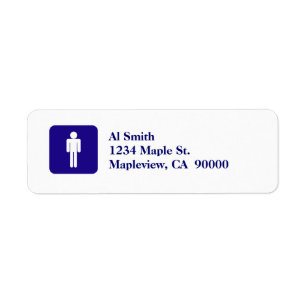 Male Sign Return Address Label