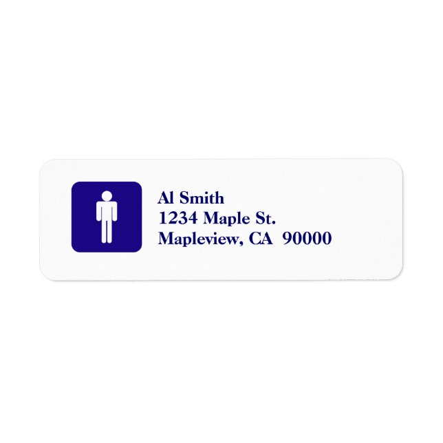 Male Sign Return Address Label (Front)