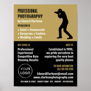Male Silhouette, Photographer, Photography Hire Poster