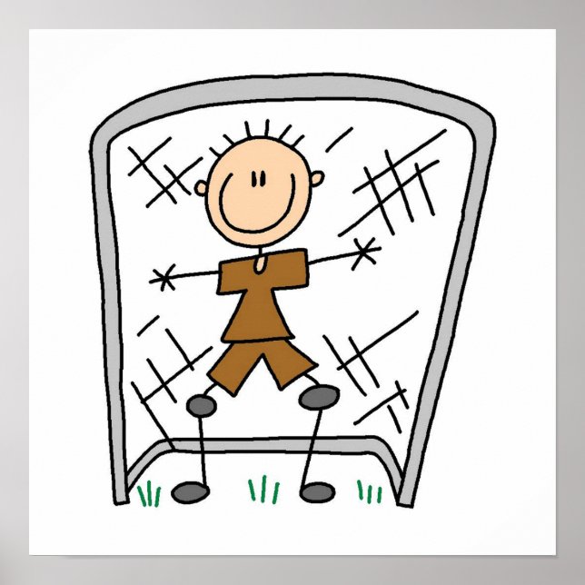 Male Soccer Goal Keeper T-shirts and Gifts Poster (Front)