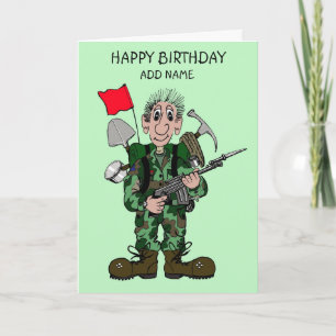 Male soldier  card
