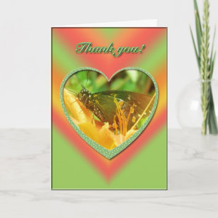Male Spicebush Butterfly Thank You Card