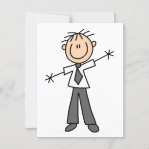Male Stick Figure All Occasion Add Your Greeting  Postcard