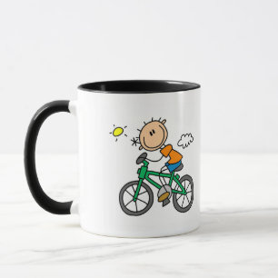 Male Stick Figure Bicyclist Tshirts and gifts Mug