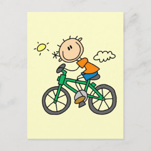 Male Stick Figure Bicyclist Tshirts and gifts Postcard