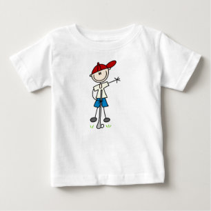 Male Stick Figure Golfer Baby T-Shirt
