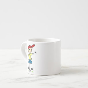 Male Stick Figure Golfer Espresso Cup
