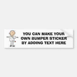 Male Stick Figure Nurse T-shirts and Gifts Bumper Sticker