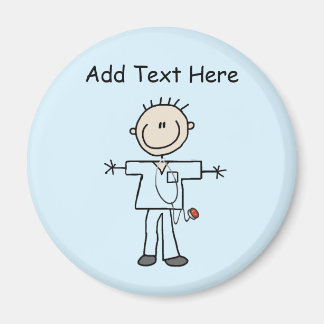 Male Stick Figure Nurse Tshirts and Gifts Magnet