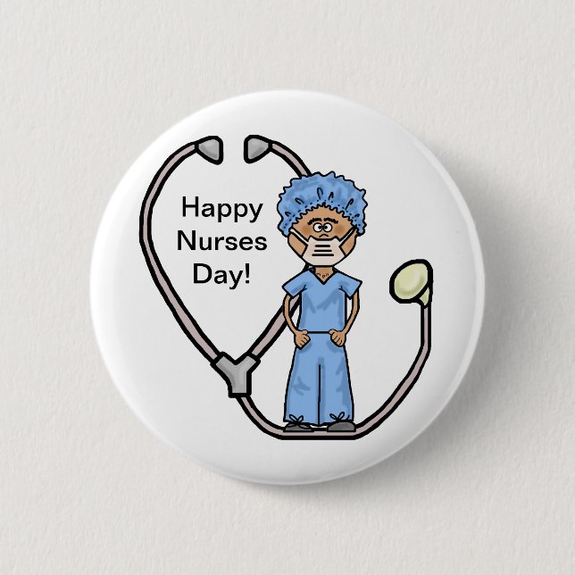 Male Surgical Nurse Button to Customise! (Front)