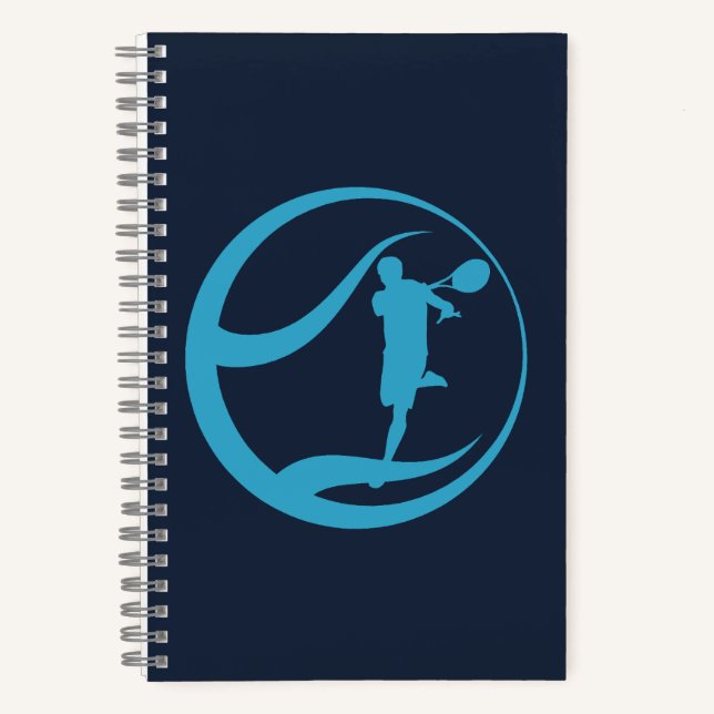 Male Tennis Player Notebook (Front)