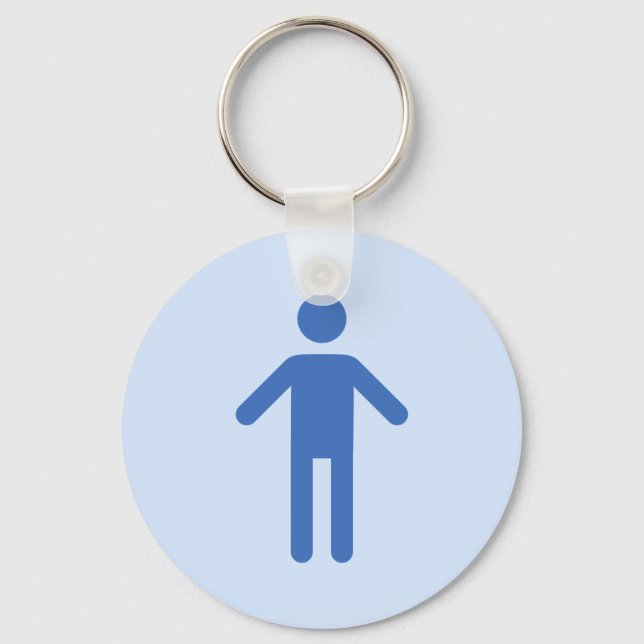 Male toilet symbol key ring (Front)