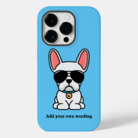 Male White French Bulldog Case-Mate iPhone Case