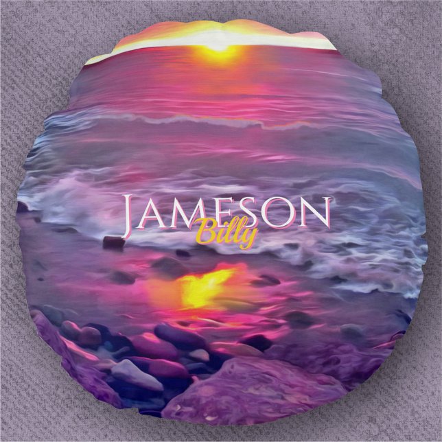 Malecon Sunset 0911 Round Cushion (Creator Uploaded)