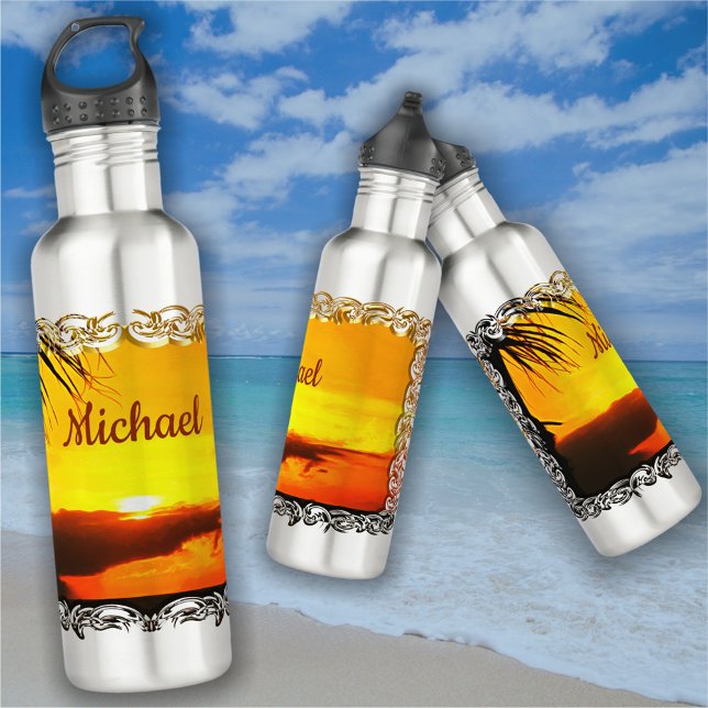 Malecon Sunset 2441 710 Ml Water Bottle (Creator Uploaded)