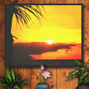 Malecon Sunset 2441 Art Canvas Print