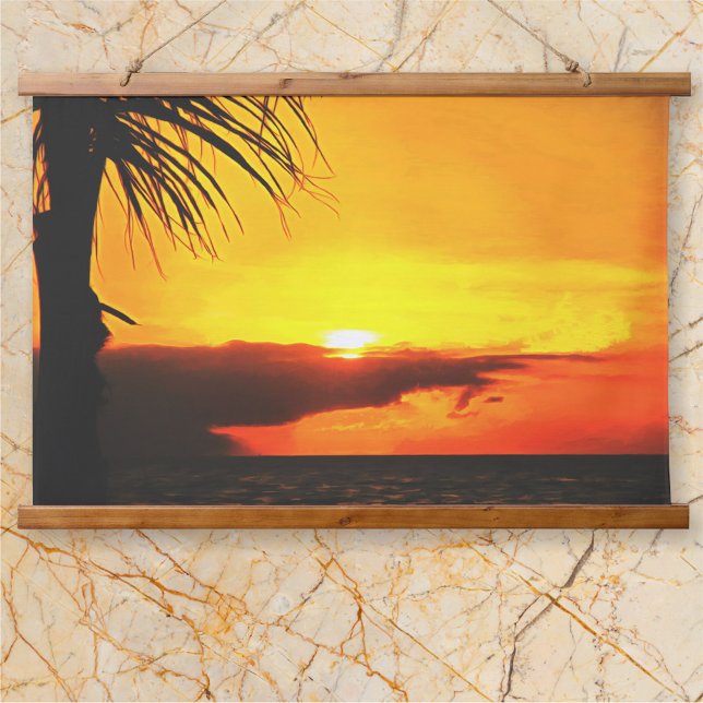 Malecon Sunset 2441 Hanging Tapestry (Creator Uploaded)