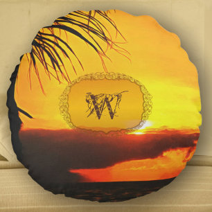 Malecon Sunset 2441 Round Cushion