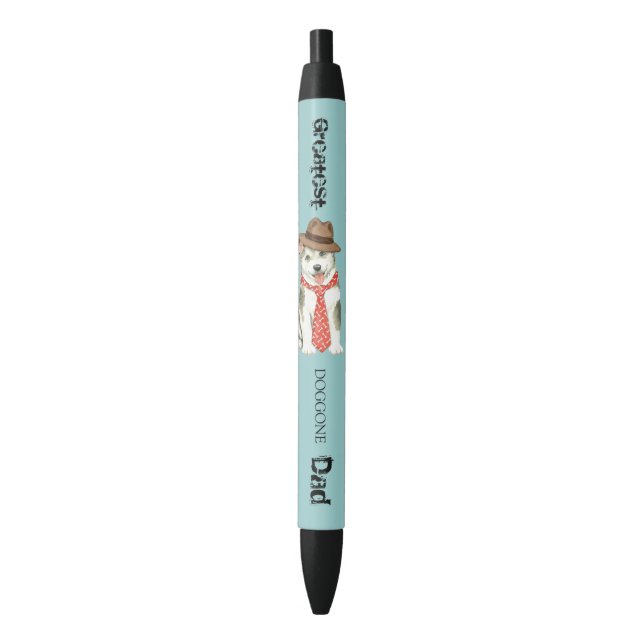 Malemute Dad Black Ink Pen (Front Vertical)