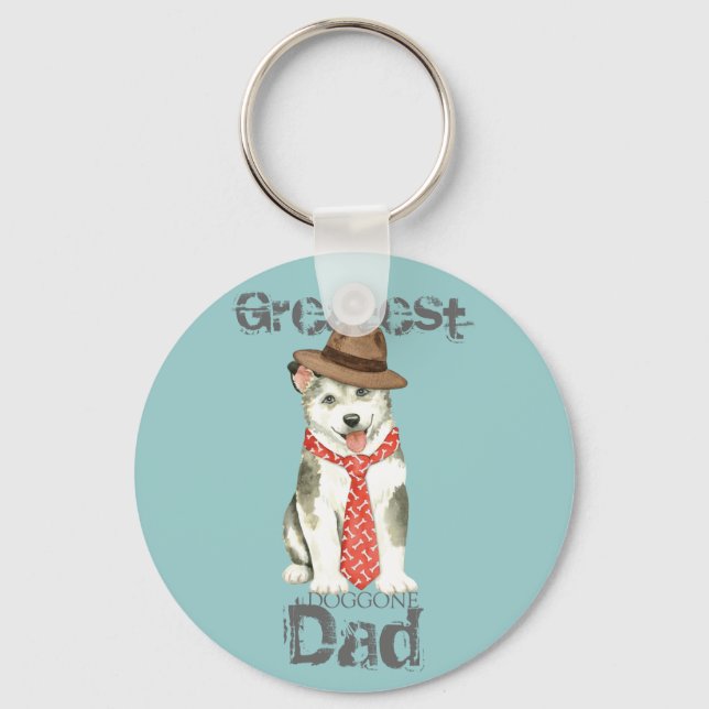 Malemute Dad Key Ring (Front)