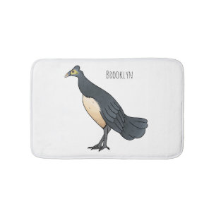 Maleo bird cartoon illustration  bath mat