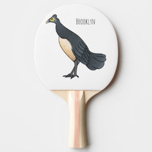 Maleo bird cartoon illustration ping pong paddle