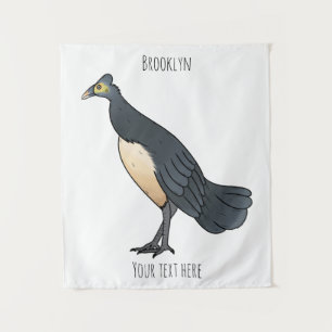 Maleo bird cartoon illustration tapestry