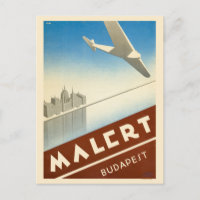 Malert Budapest Hungary Vintage Poster 1934