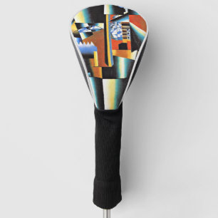 Malevich - Portrait of Ivan Klium, abstract art Golf Head Cover