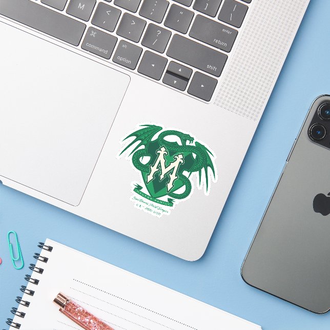 Malfoy Family Crest Graphic (Laptop w/ iPhone)