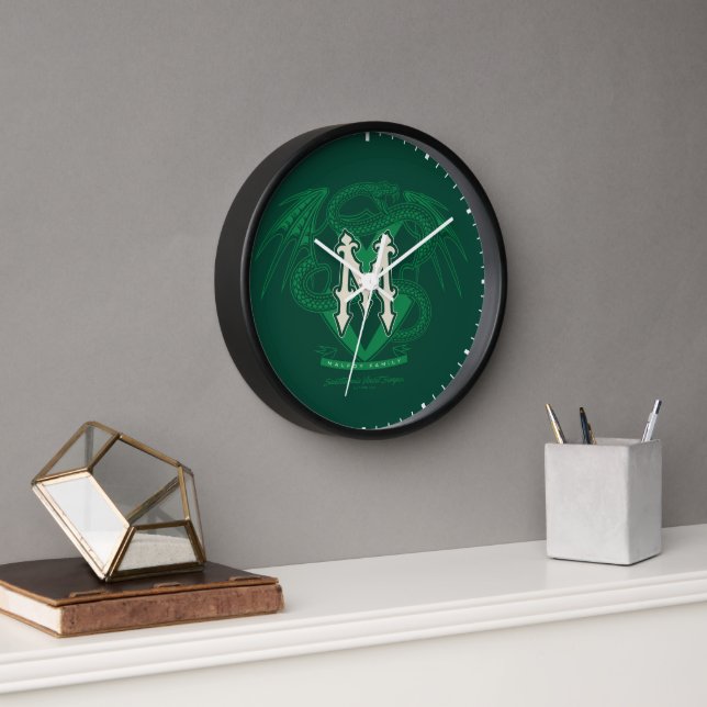 Malfoy Family Crest Graphic Clock (Office)