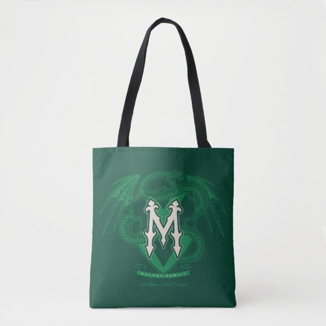 Malfoy Family Crest Graphic Tote Bag (Front)