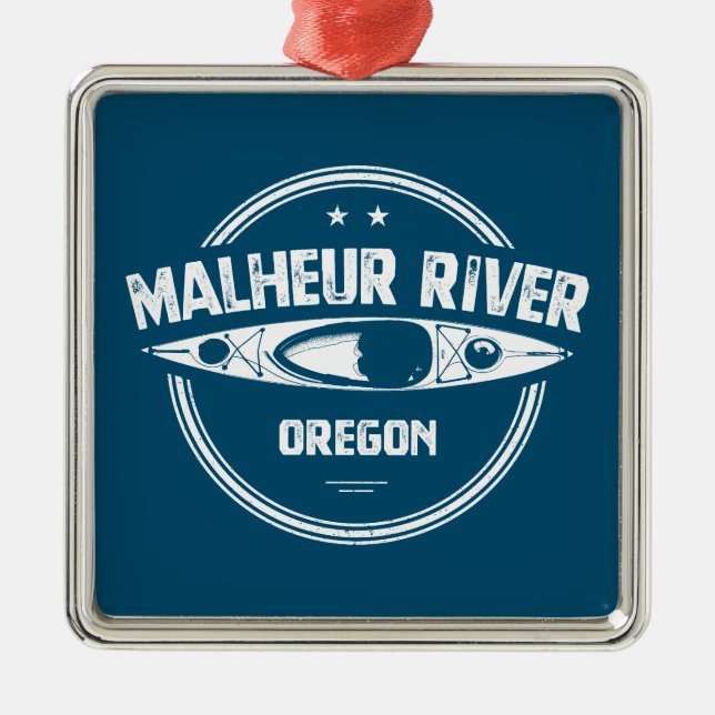 Malheur River Oregon Kayaking Metal Ornament (Front)