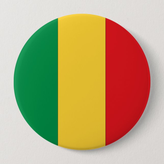 Mali 10 Cm Round Badge (Front)