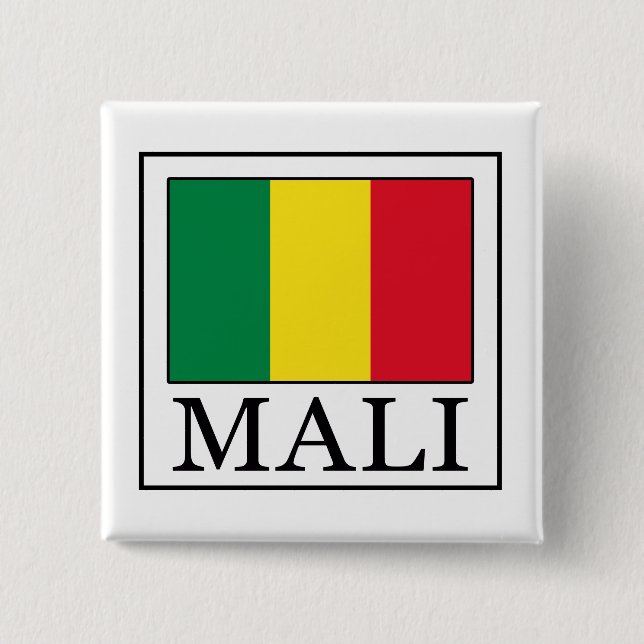 Mali 15 Cm Square Badge (Front)