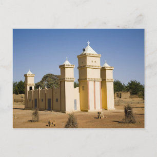 Mali, Bamako. Mosque, Bamako-Djenne Road Postcard