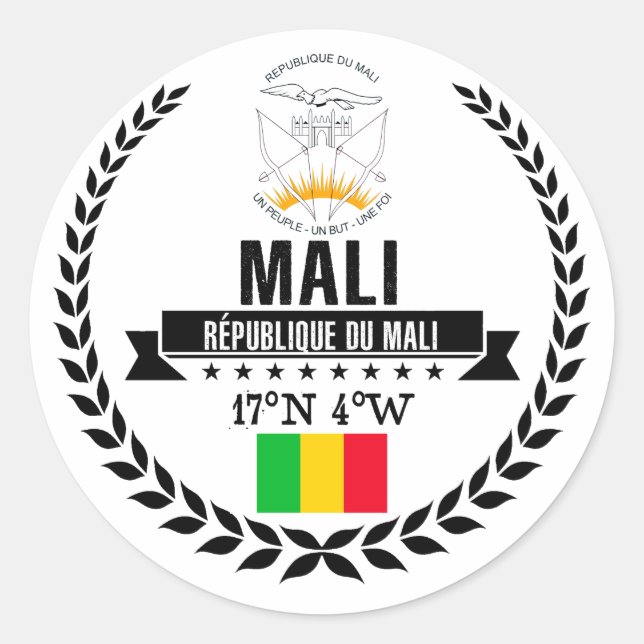 Mali Classic Round Sticker (Front)