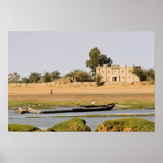 Mali, Djenne. Bani River near Djenne Poster (Front)