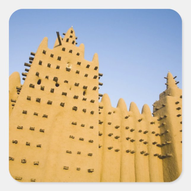 Mali, Djenne. Grand Mosque Square Sticker (Front)