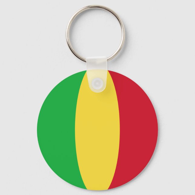 Mali Fisheye Flag Keychain (Front)