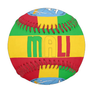 Mali Flag and Coat of Arms Patriotic Baseball