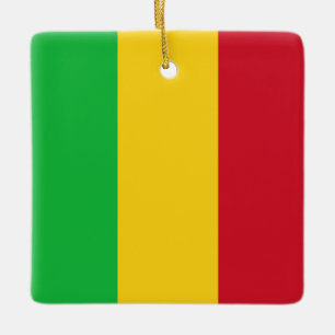 Mali Flag Ceramic Ornament