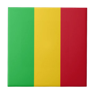 Mali Flag Ceramic Tile