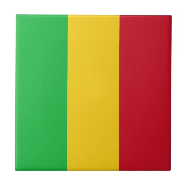 Mali Flag Ceramic Tile (Front)