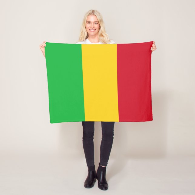 Mali Flag Fleece Blanket (In Situ)
